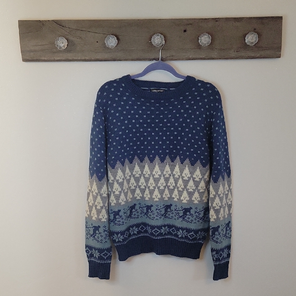 Vintage Christopher Rabd Blue and White Sweater SZ LG